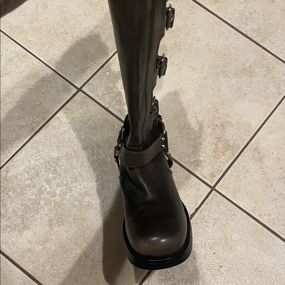 Steve Madden Dark Brown Leather Riding Boots - Picture 3 of 3